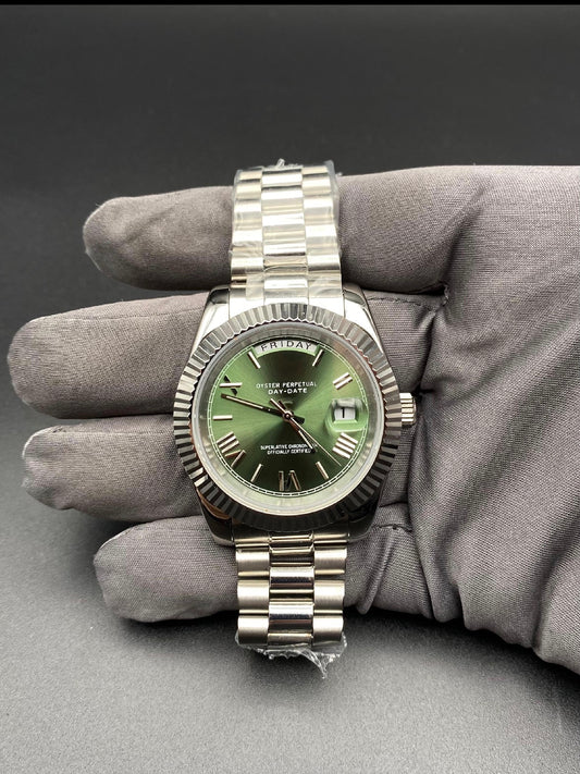 MOD DAY DATE OLIVE ARGENT